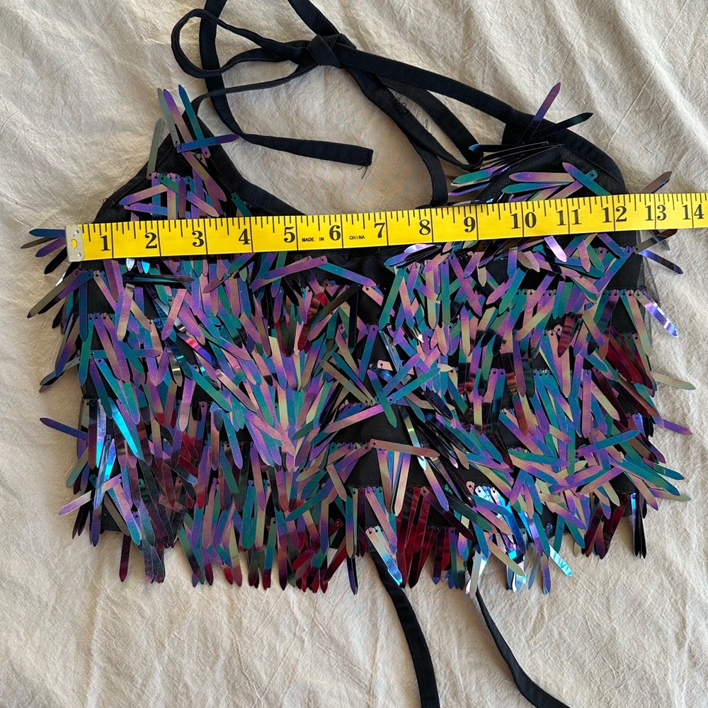 [SOLD] IHeartRaves Sequin Halter Top - Picture 9 of 9